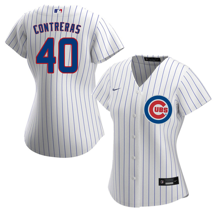 Nike Women #40 Willson Contreras Chicago Cubs Baseball Jerseys Sale-White